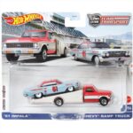 Hotwheels 1/64 Team Transport -  61 Impala Chevy Ramp And Truck HKF40
