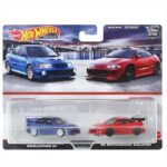 Mattel Hot Wheels Premium: 2 Pack 1/64 - Mitsubishi Lancer Evolution VI - 95 Mitsubishi Eclipse