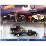 Hotwheels 1/64 Team Transport - 1933 Willys Drag Racer  And Speed Waze Truck HKF48