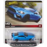 Mattel Hot Wheels Premium: 1/43 #12 - 2021 Ford Mustang Mach I Blue