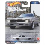 Hotwheels 1/64 Premium Fast Furious 1970 Chevrolet Nova SS, silver 3/5