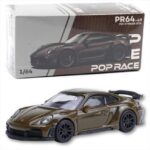 Pop Race 1/64 Porsche Stinger 992 GTR Carbon Edition Brown