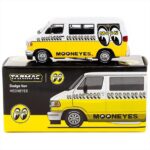 Tarmac 1/64 dodge van *mooneyes*, white/yellow