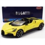 Bburago 1/18 - Bugatti W16 Mistral Cabriolet - Yellow Black Diecast