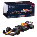 Bburago 1/43 Formula 1 2022 Red Bull Rb18 #11 Sergio Perez With Helmet,Blue/Red/Yellow