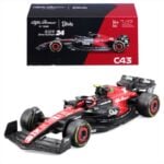 Bburago 1/43 Formula 1 2023 Alfa Romeo F1 Team Orlen C43 #24 Guanyu Zhou W Helmet Re/Bla