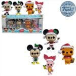 Funko Pop! 4-Pack Disney - Mickey Mouse/Minnie Mouse/Winnie The Pooh/Piglet Flocked Special Edition