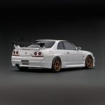 Ignition 1/18 Nissan Skyline Gt-r Bcnr33,White With Carbon Bonnet - Image 2