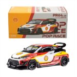 Pop Race 1/64 Toyota Yaris Pandem Gr *Shell*,White/Red/Yellow