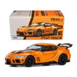 Pop Race 1/64 Toyota Supra Darwin Pro 66g Nwb,Orange