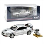 Hobby Japan 1/64 Toyota Celica Gt-Four Wrc St205 With Engine Display Model,Silver