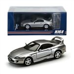 Hobby Japan 1/64 Toyota Supra Rz Jza80 Genuine Customized Version With Active Spoiler Parts,Silver