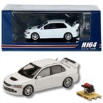 Hobby Japan 1/64 mitsubishi lancer evolution 9 gsr with engine display model, white solid