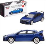 Mini GT 1/64 2017 honda civic type r fk8 with modulo kit left hand drive, aegean blue