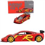 Mini GT 1/64 1996 mclaren f1 gtr presentation, red/yellow
