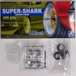 AOSHIMA #92 1/24 super shark short rim 14inch rim  tire set of 4, plastic modelkit