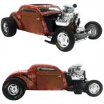 GMP 1/18 1934 blown altered coupe, rusted steel red