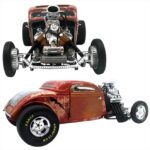 GMP 1/18 1934 blown altered coupe, rusted steel red - Image 2