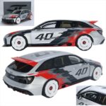 GT Spirit 1/18 2020 audi rs6 gto concept 40 years of quattro *resin series*, grey/red/black