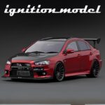1/18 mitsubishi lancer evolution x cz4a 18 inch wheels, red metallic with carbon bonnet