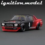 Ignition 1/18 lb works hakosuka 2door 14 inch wheels, black/red