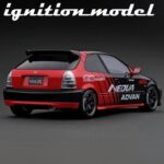 Ignition 1/18 honda civic ek9 type r 15 inch wheels, black/red - Image 2