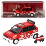 Inno Models 1/64 honda city turbo ii *coca cola* livery with motocompo, red/white