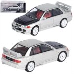 Inno Models 1/64 mitsubishi lancer evolution iii, silver with carbon bonnet