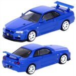 Inno Models 1/64 nissan skyline gt-r r34 v-spec ii nur, bayside blue