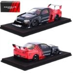 Inno Models 1/64 *resin* nissan skyline *lbwk* er34 super silhouette *advan livery*, red/black