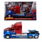 JADA 1/24 western star big rigs spiderman, blue/red