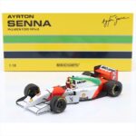 Minichamps 1/18 1993 mclaren ford mp4/8 ayrton senna winner european gp 1993 with flag, dirty versio