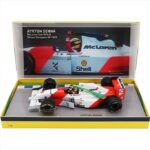 Minichamps 1/18 1993 mclaren ford mp4/8 ayrton senna winner european gp 1993 with flag, dirty versio - Image 2