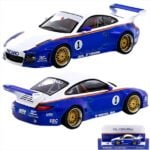 Tarmac 1/43 old and new 997 #1 Porsche 911 blue/white
