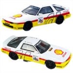 Tarmac 1/64 1988 toyota supra 3.0 gt turbo a, white/yellow/red