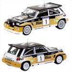 Tarmac 1/64 1986 renault 5 maxi turbo #1 françois chatriot / michel périnrally du var, black/gold