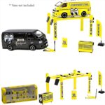 Tarmac 1/64 garage tools set *mooneyes*, yellow