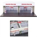 Tarmac 1/64 pit garage *honda racing*, white/grey