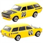 Tarmac 1/64 *mooneyes* datsun bluebird 510 wagon, yellow/black