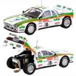 Tarmac 1/64 1983 lancia 037 rally #18 m. biason/t. siviero rallye sanremo, white/green