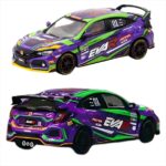 Tarmac 1/64 honda civic type r fk8 *eva racing*, purple/green
