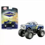 Acme Diecast 1/64 1970 chevrolet k-10 goodyear monster truck, blue