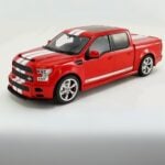 Acme Diecast 1/18 2017 shelby f-150 super snake pick-up, red with white stripes