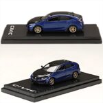 Hobby Japan 1/64 honda civic h/bfk7 customized version, carbon bonnet brillinat sporty blue