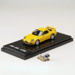 Hobby Japan 1/64 mazda rx-7 fd3s type rs with engine display model, sunburst yellow