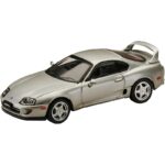 Hobby Japan 1/64 toyota supra rz jza80 with active spoiler parts, silver metallic graphite