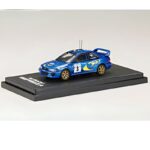Hobby Japan 1/64 1997 subaru impreza wrc #3 winner tour de corse, blue/yellow