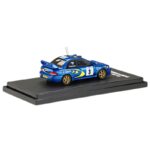 Hobby Japan 1/64 1997 subaru impreza wrc #3 winner tour de corse, blue/yellow - Image 2