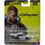 Mattel Hot Wheels Premium 1/64 – Pop Culture – Porsche 911 Turbo 930 Cyberpunk Silver