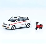 Inno Models 1984 honda city turbo ii, white version with red motocompo